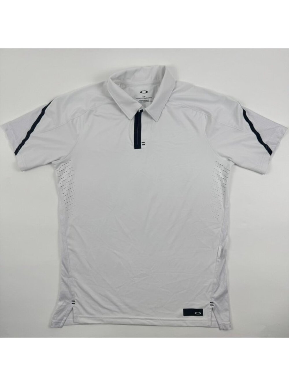Oakley Velocity Polo Shirt Men Size Small S White 433683 - Picture 1 of 6